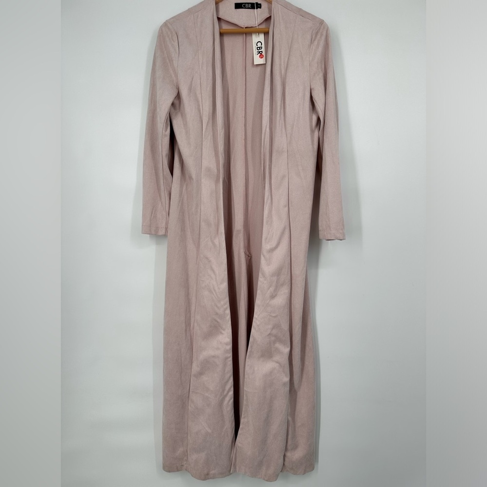 NWT CBR Vegan Suede Blush Colored Duster